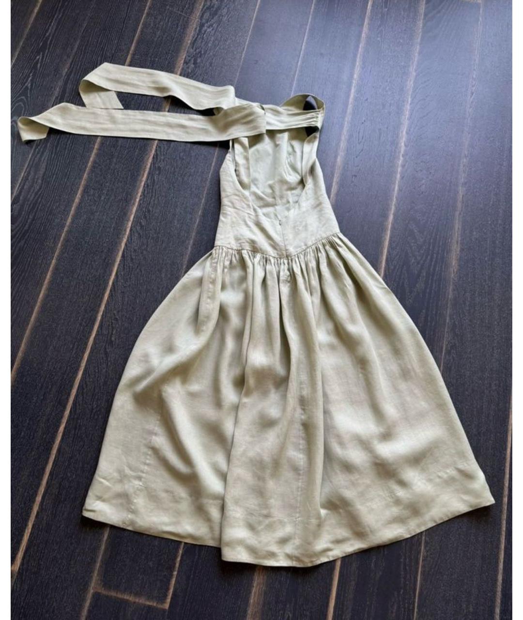 ZIMMERMANN Зеленый льняной сарафан, фото 2