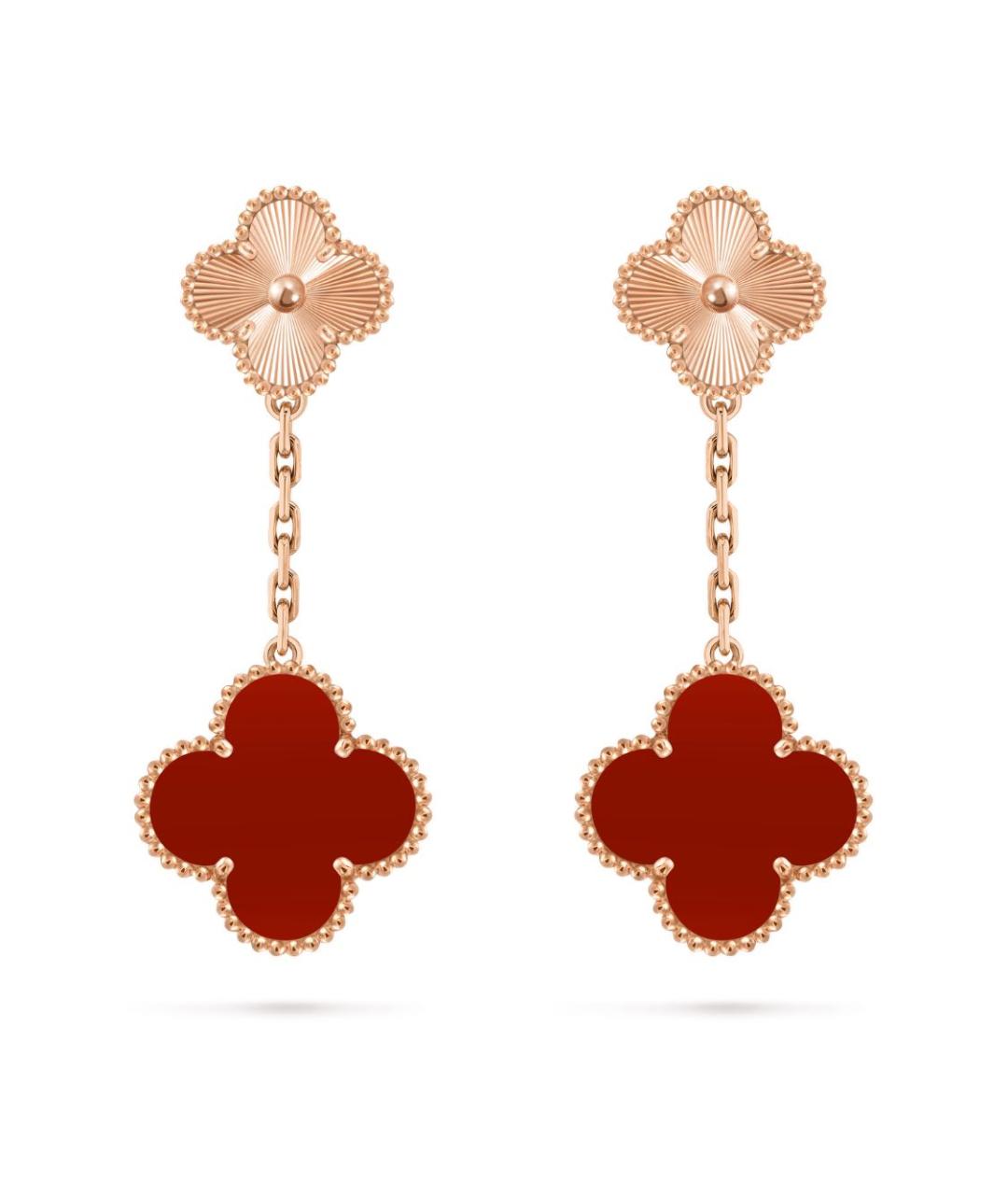 VAN CLEEF & ARPELS Красные серьги из розового золота, фото 5