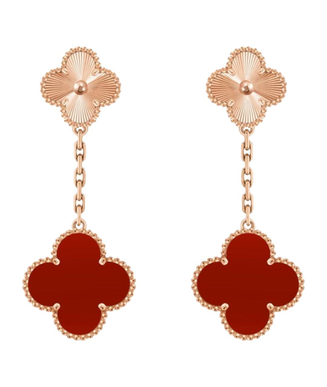 VAN CLEEF & ARPELS Красные серьги из розового золота, фото 1