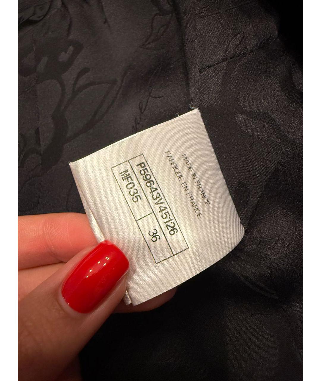 CHANEL Черный твидовый жакет/пиджак, фото 4