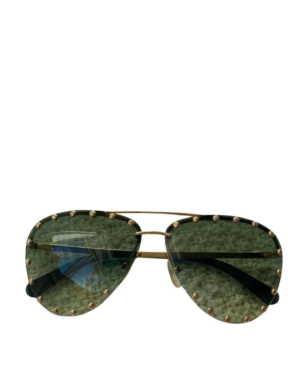 LOUIS VUITTON Черные металлические солнцезащитные очки, фото 1