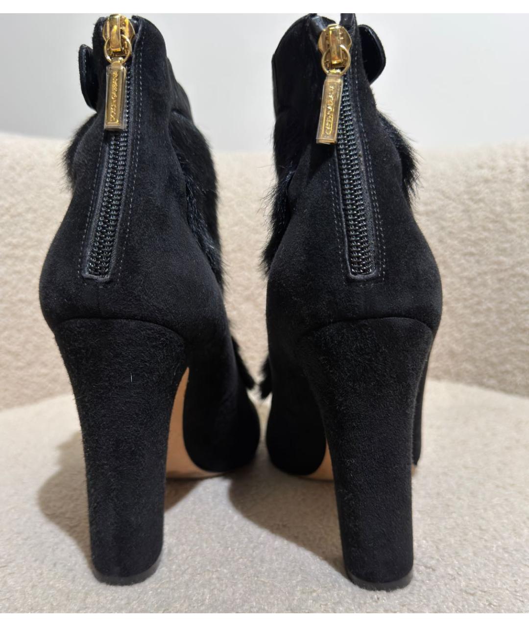 DOLCE&GABBANA Черные замшевые ботильоны, фото 4