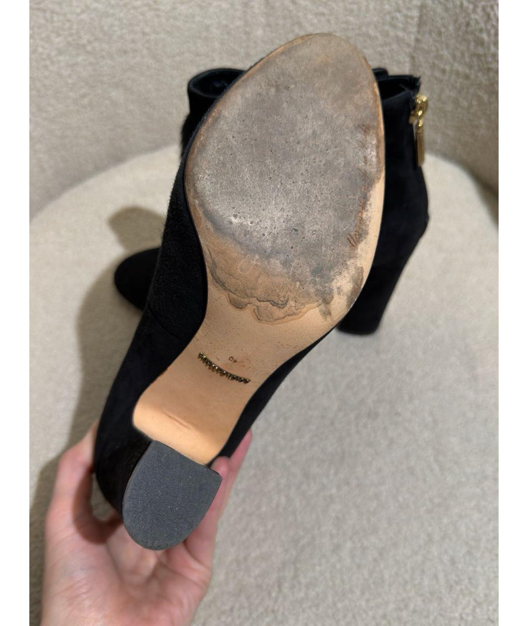 DOLCE&GABBANA Черные замшевые ботильоны, фото 8