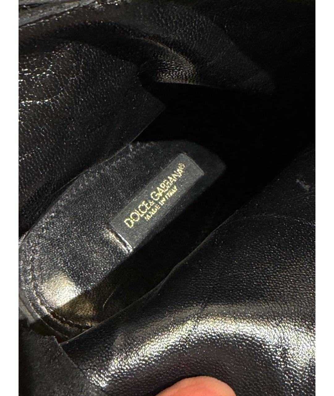 DOLCE&GABBANA Черные замшевые ботильоны, фото 3