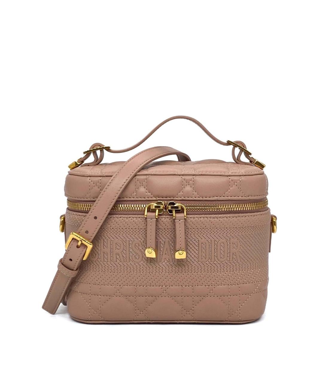 CHRISTIAN DIOR Розовая кожаная сумка через плечо, фото 7
