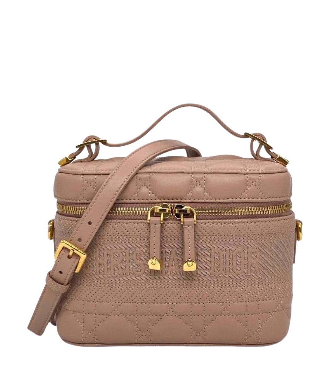 CHRISTIAN DIOR Розовая кожаная сумка через плечо, фото 8