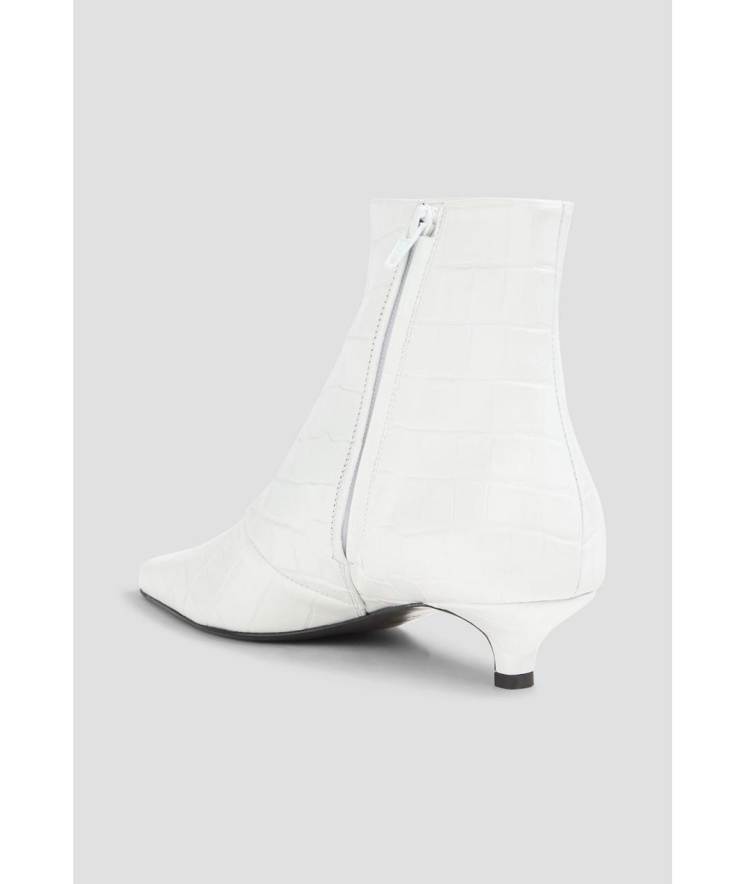 TOTEME Белые кожаные ботильоны, фото 3