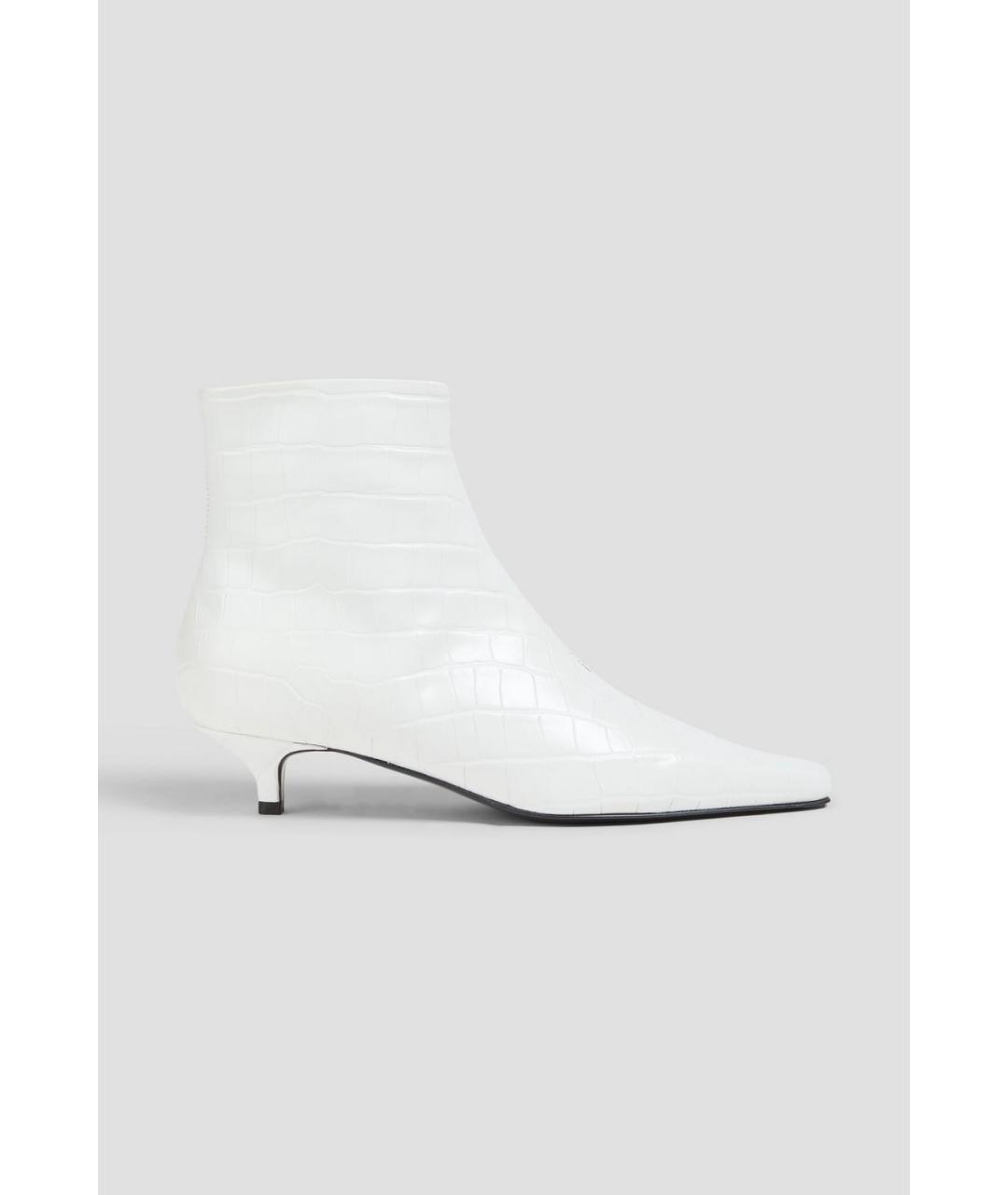 TOTEME Белые кожаные ботильоны, фото 5