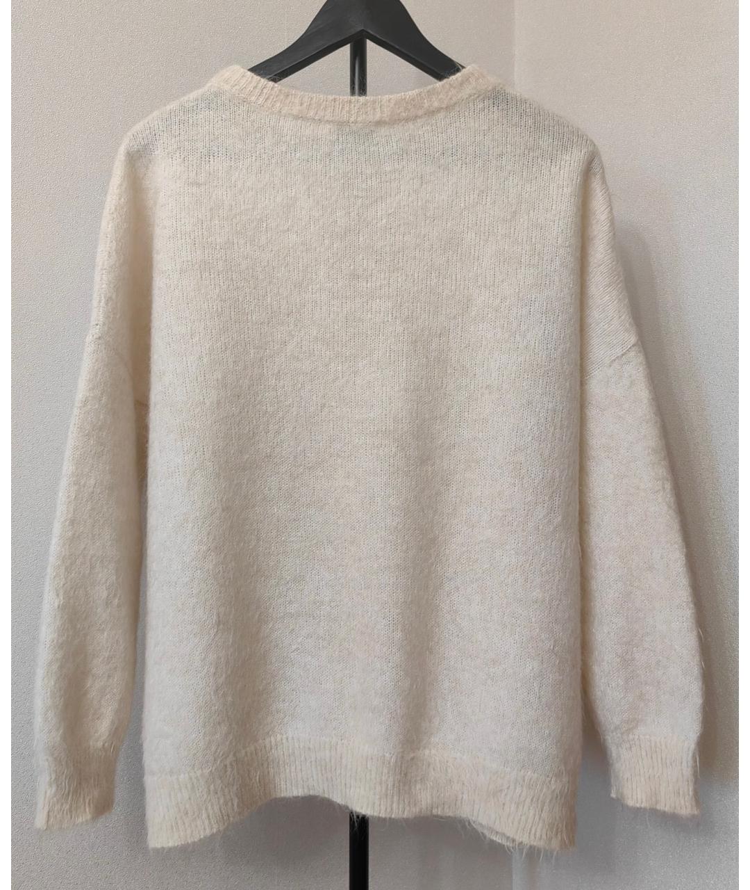 BRUNELLO CUCINELLI Белый шерстяной джемпер / свитер, фото 2