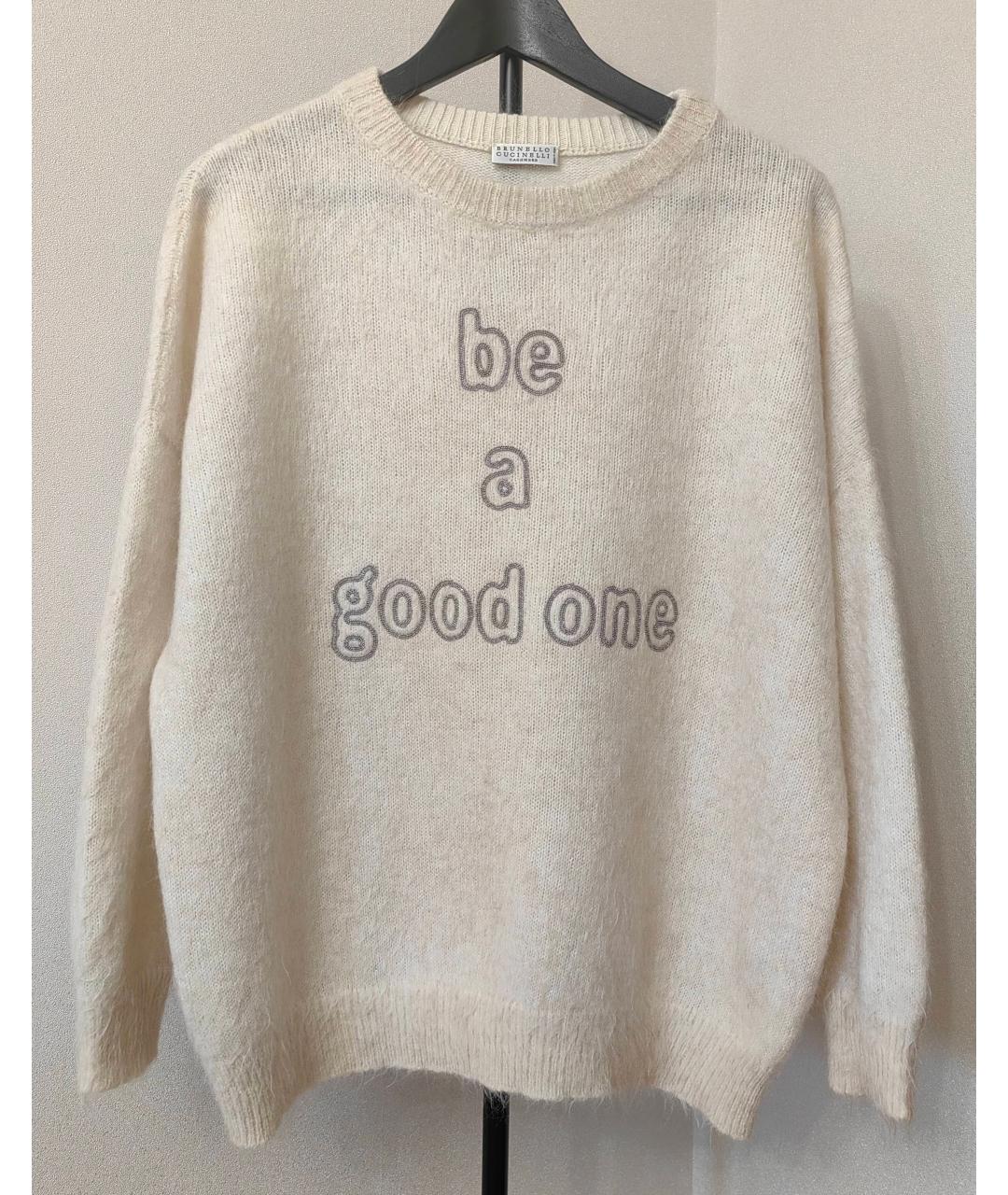BRUNELLO CUCINELLI Белый шерстяной джемпер / свитер, фото 9