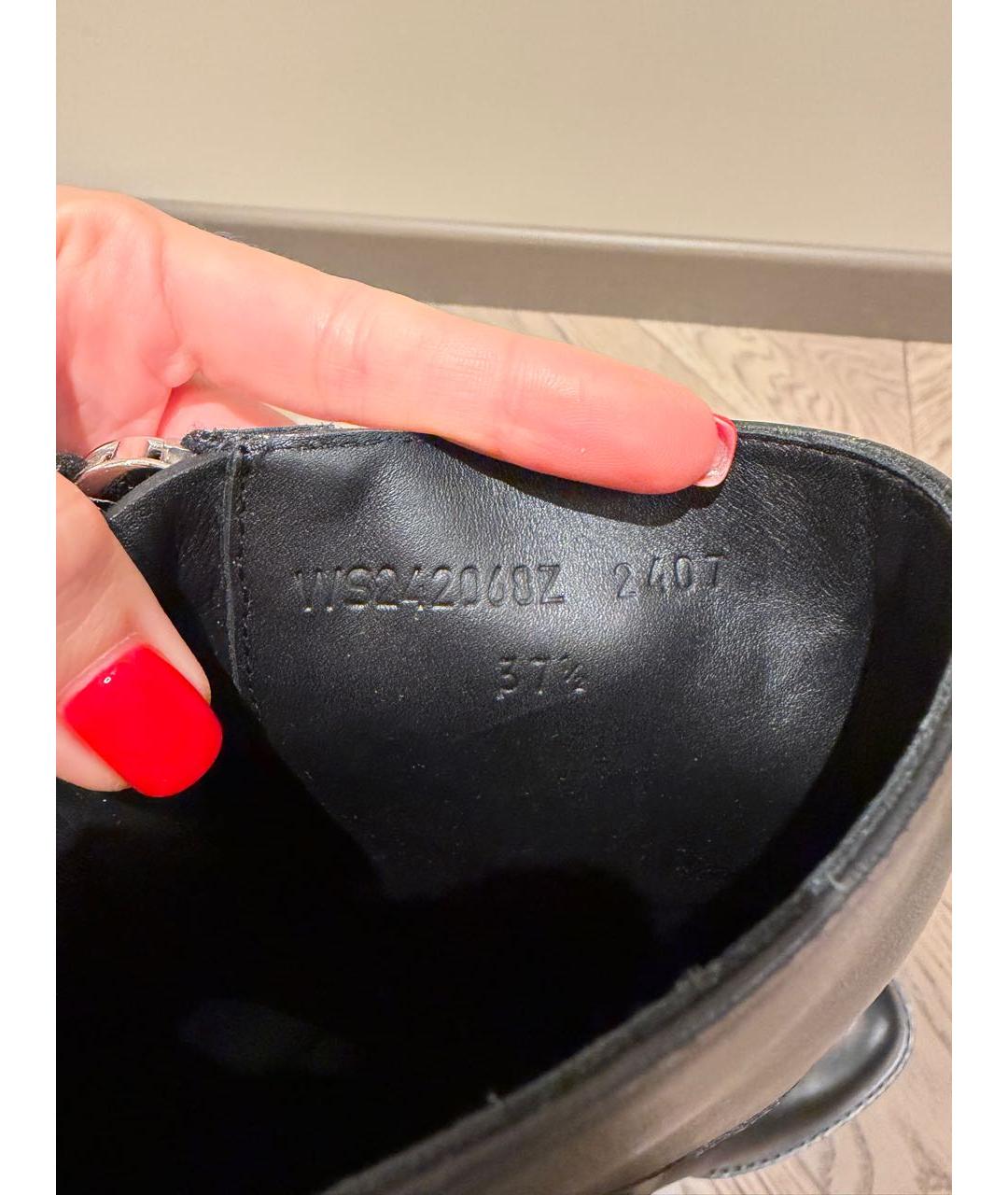 HERMES Черные кожаные сапоги, фото 5