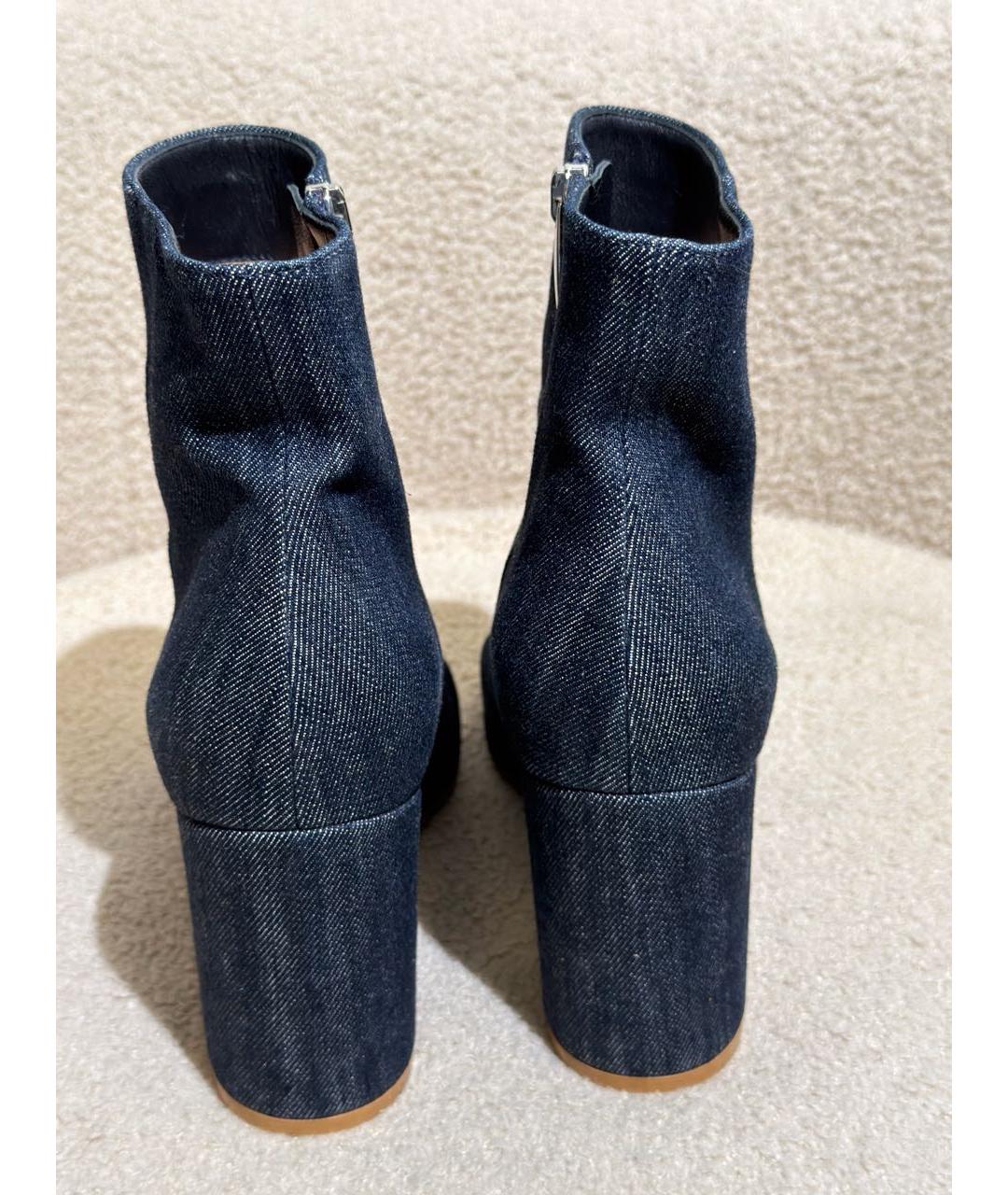 GIANVITO ROSSI Синие текстильные ботильоны, фото 4