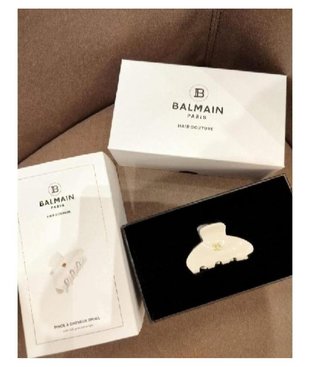 BALMAIN Белая заколка, фото 3