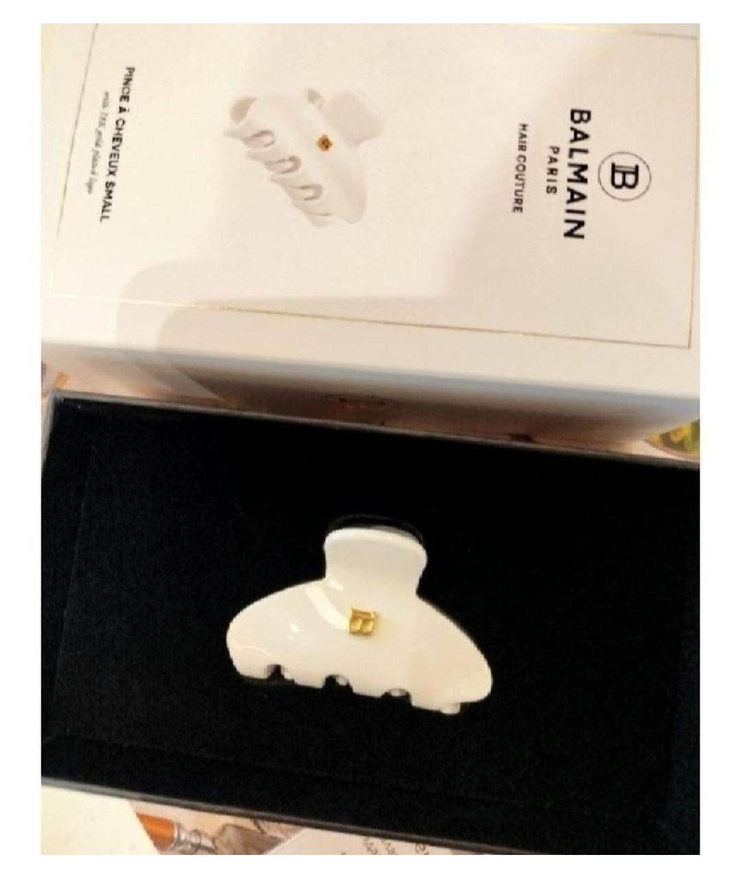 BALMAIN Белая заколка, фото 2