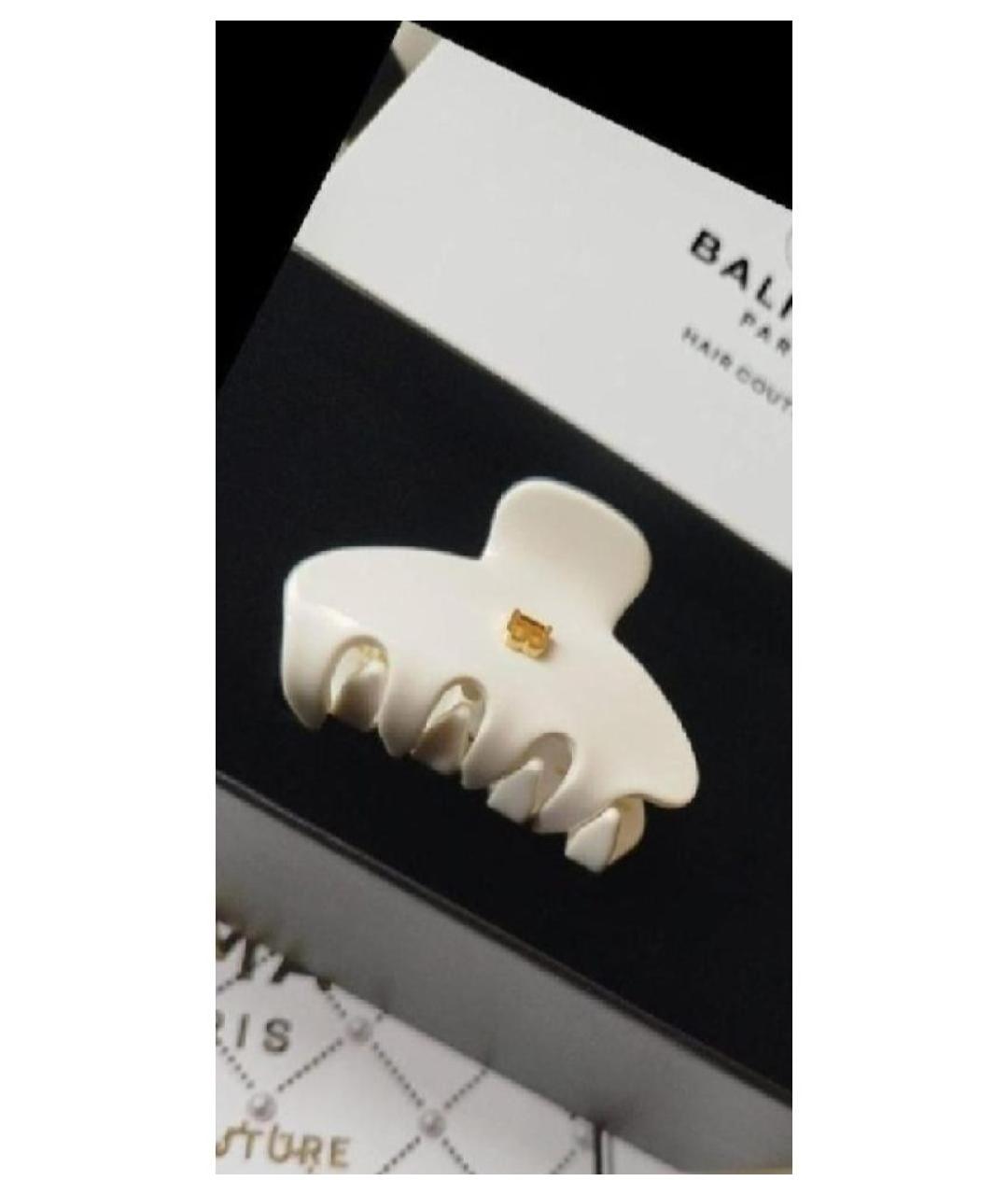 BALMAIN Белая заколка, фото 6