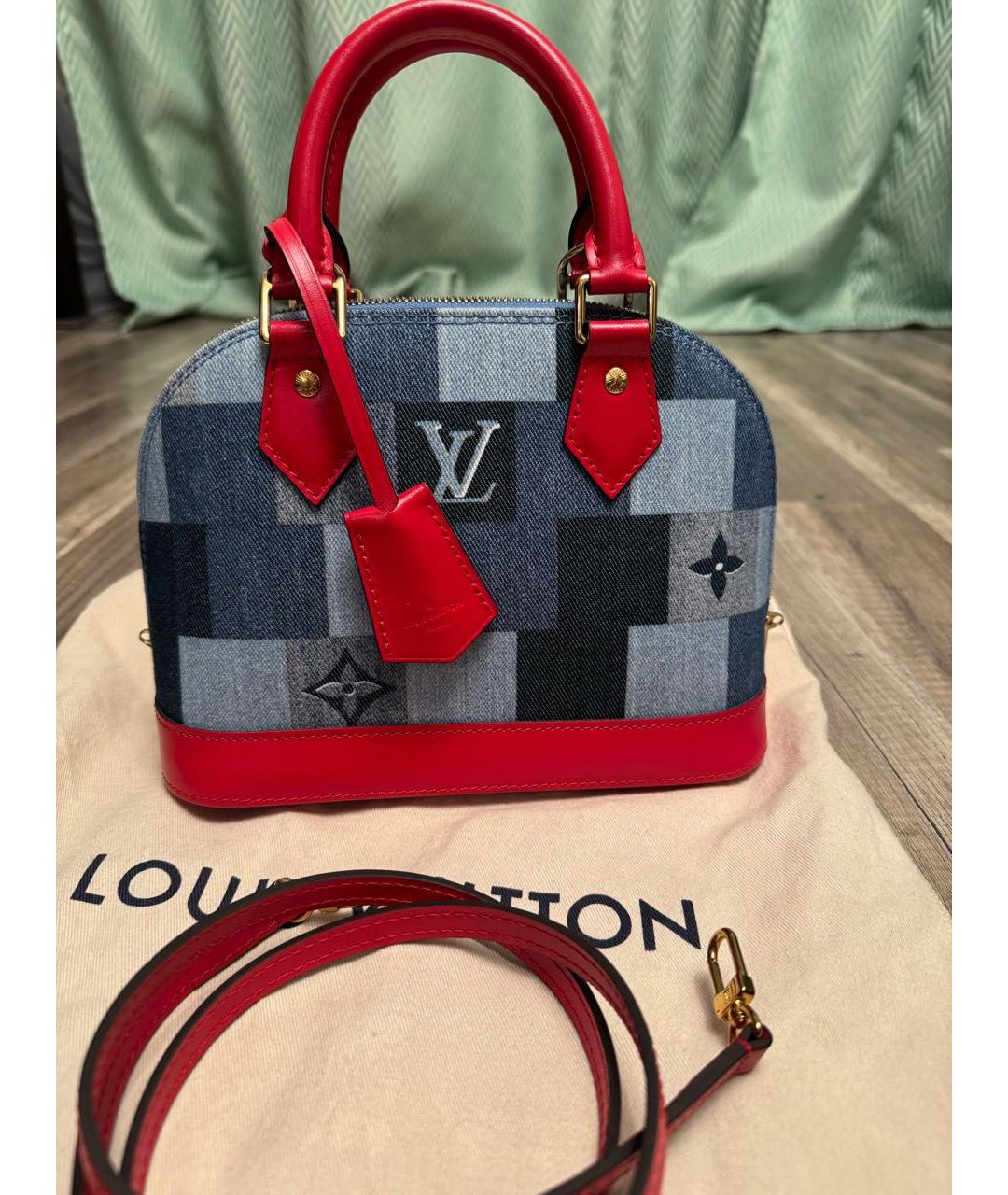 LOUIS VUITTON Мульти деним сумка с короткими ручками, фото 2
