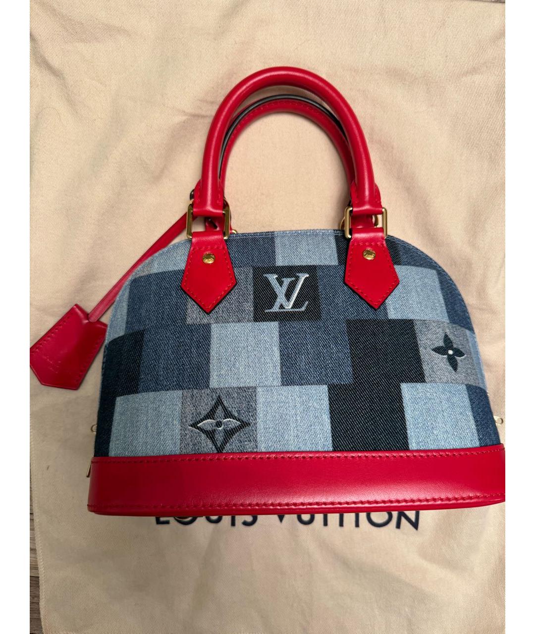 LOUIS VUITTON Мульти деним сумка с короткими ручками, фото 4