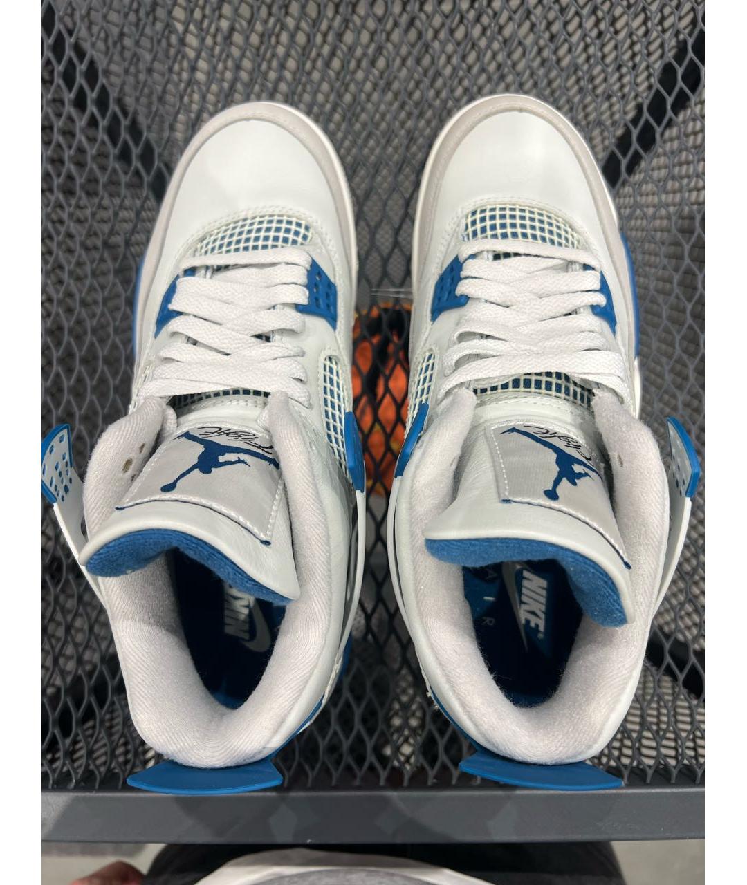 JORDAN Белые кожаные высокие кроссовки / кеды, фото 3