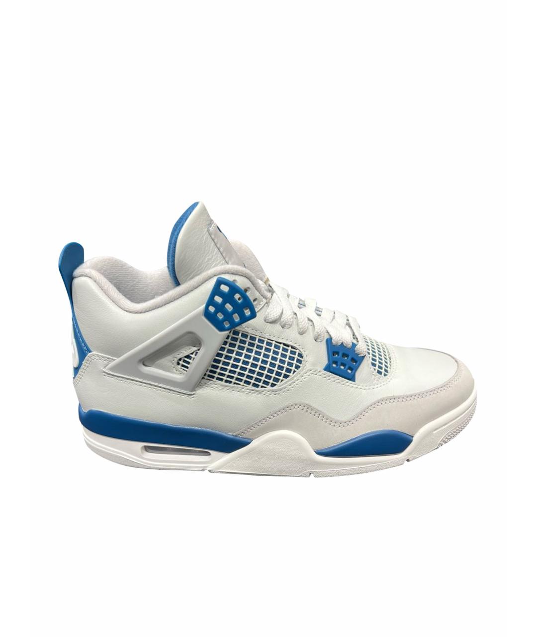 JORDAN Белые кожаные высокие кроссовки / кеды, фото 1