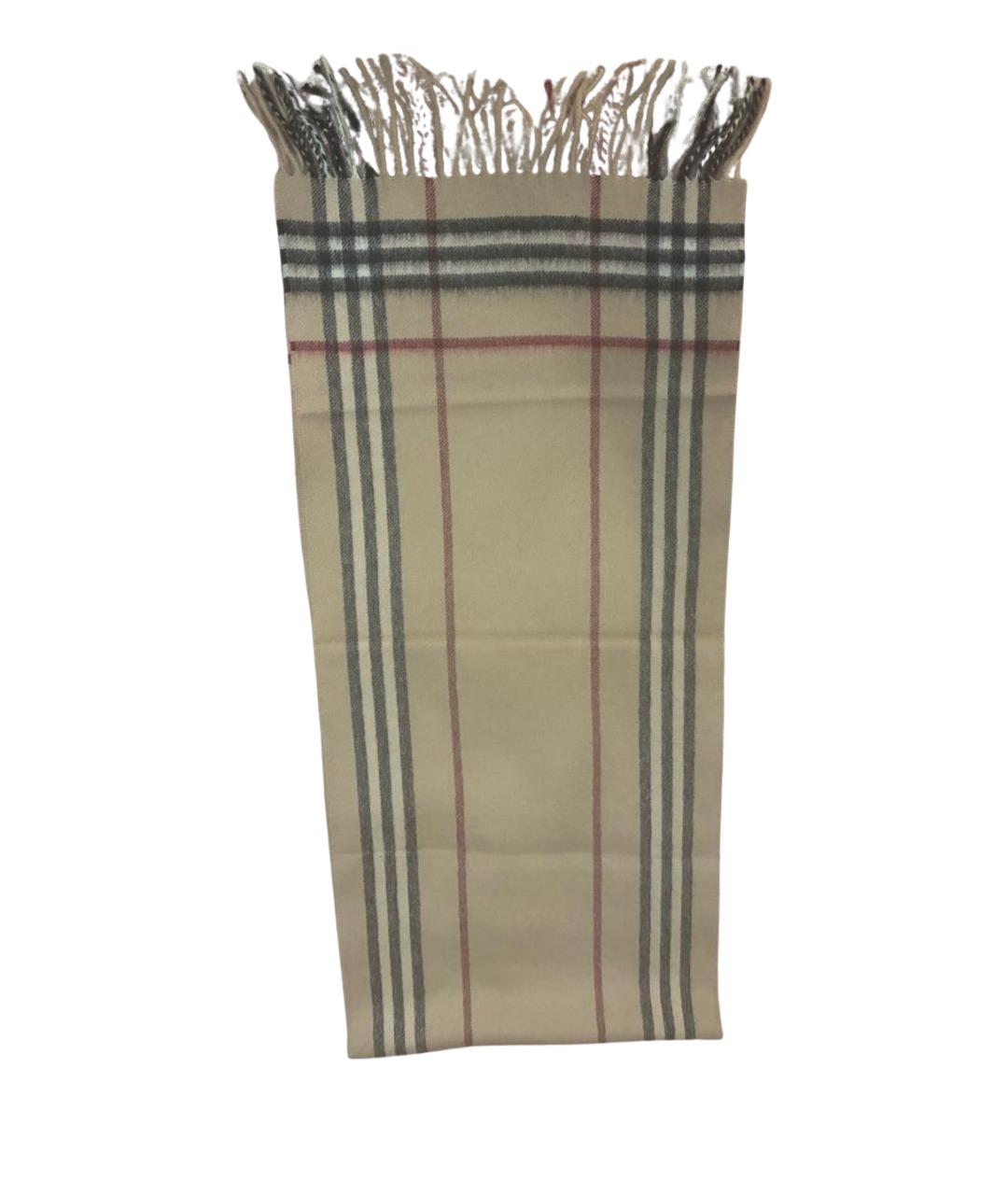 BURBERRY Бежевый кашемировый шарф, фото 1