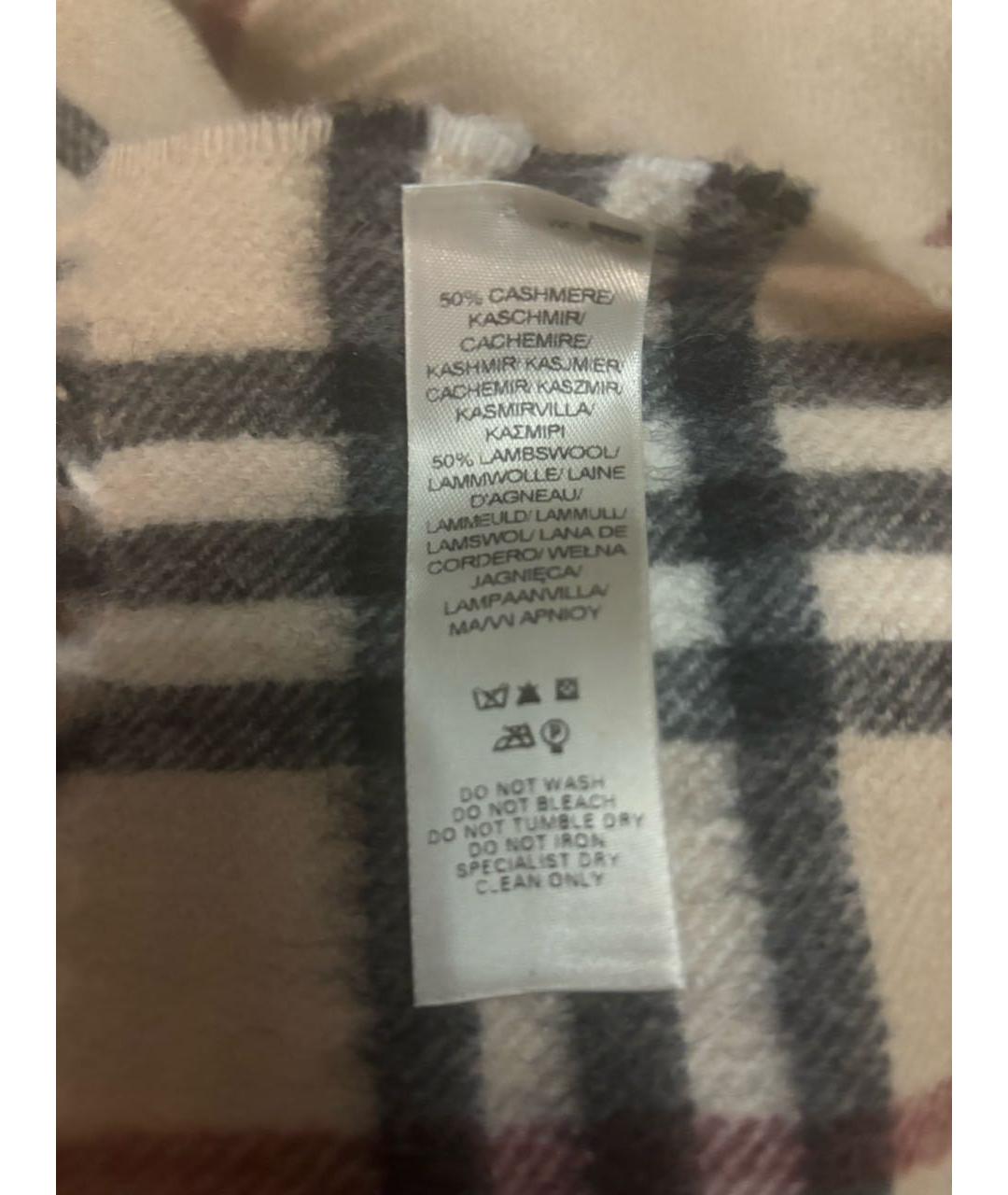 BURBERRY Бежевый кашемировый шарф, фото 4