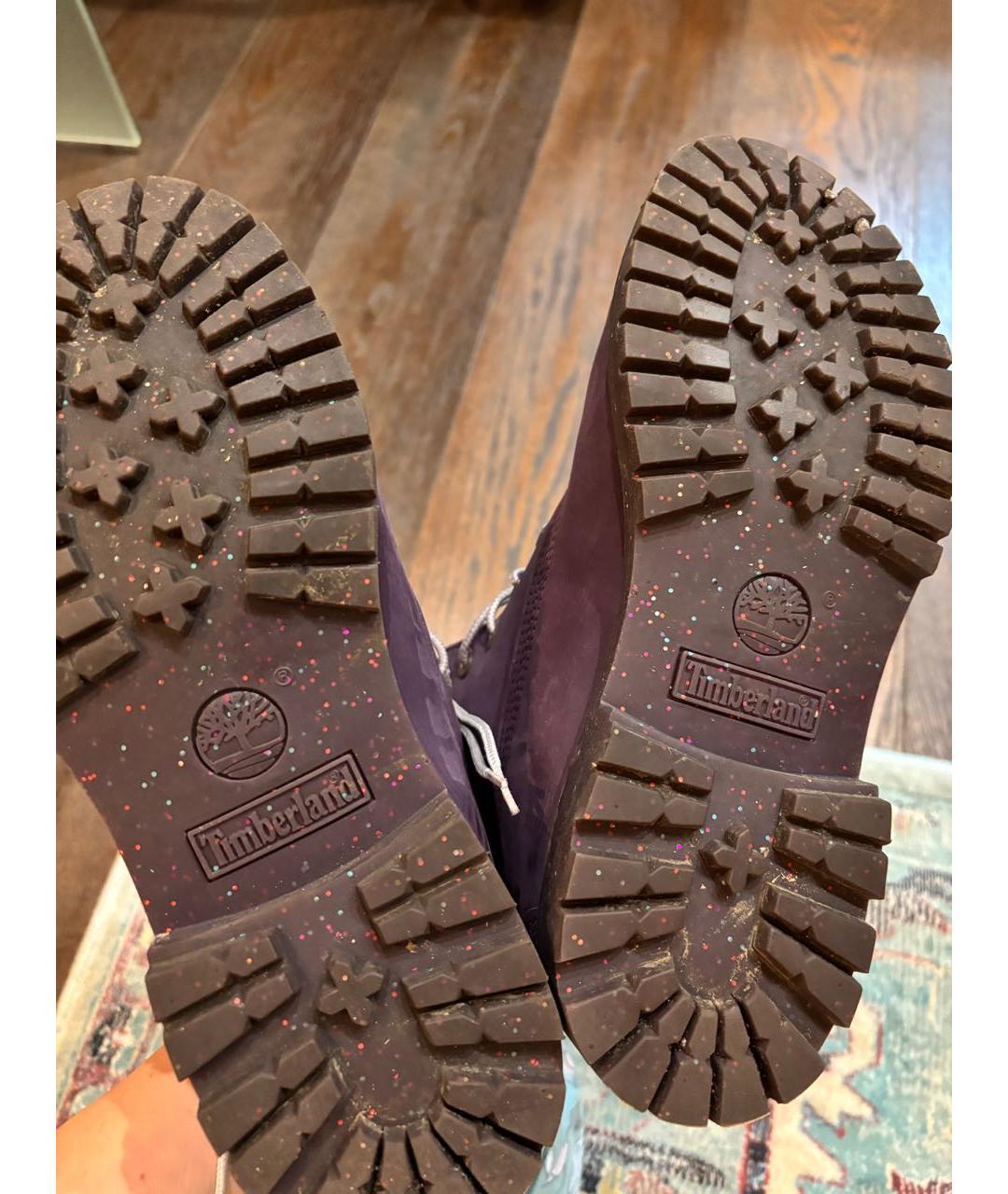 TIMBERLAND Фиолетовые нубуковые ботинки, фото 3