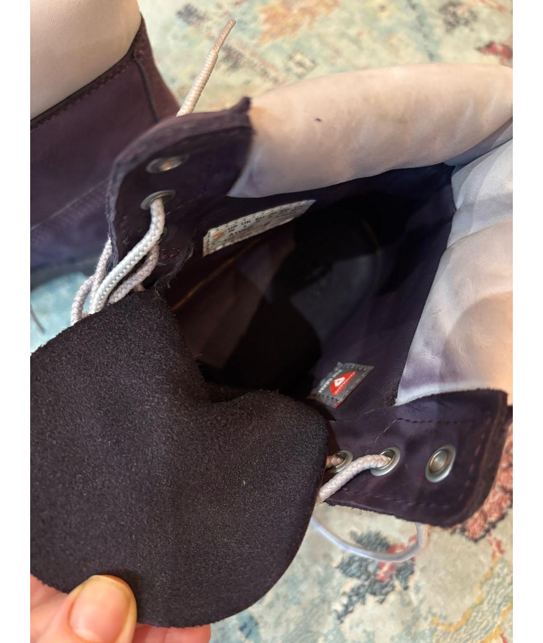 TIMBERLAND Фиолетовые нубуковые ботинки, фото 6