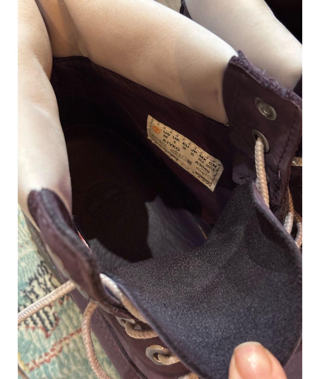 TIMBERLAND Фиолетовые нубуковые ботинки, фото 4