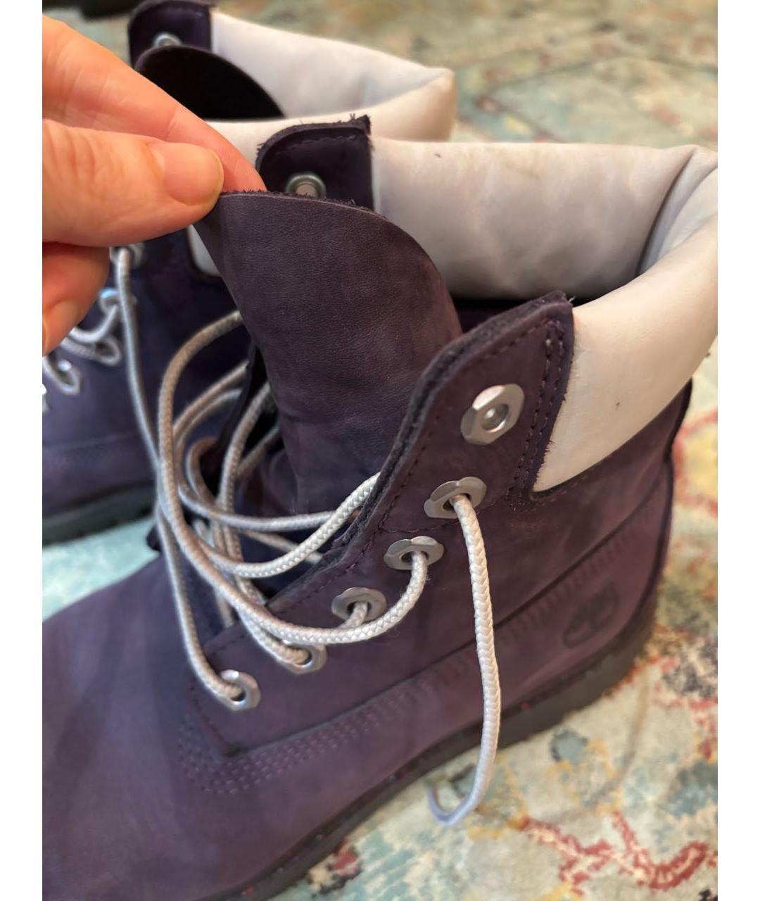 TIMBERLAND Фиолетовые нубуковые ботинки, фото 5