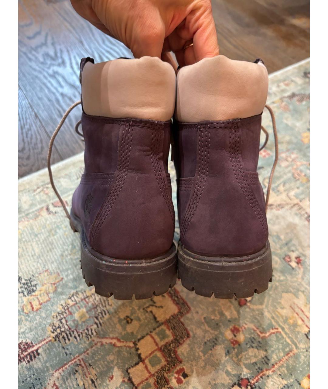 TIMBERLAND Фиолетовые нубуковые ботинки, фото 2