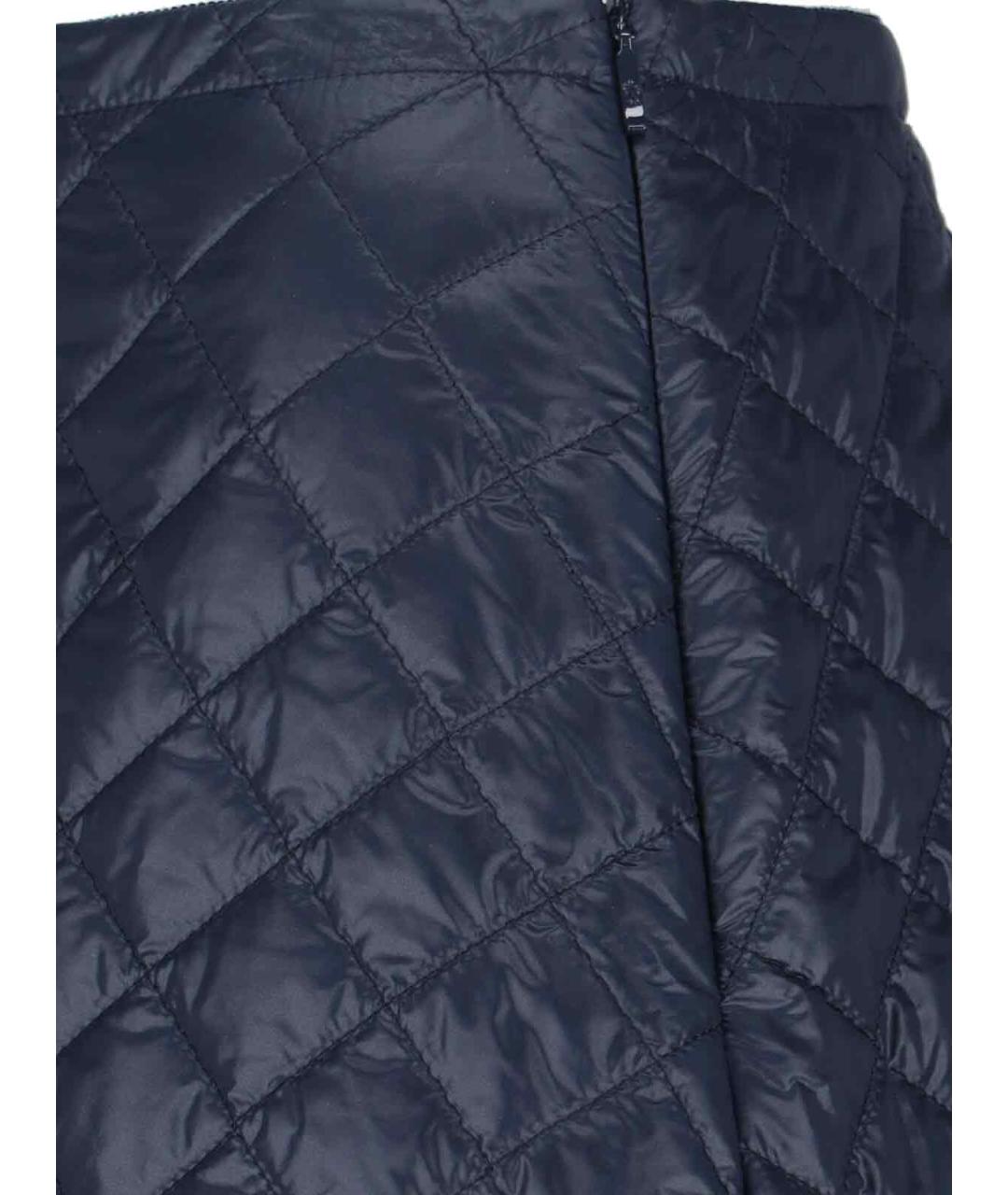 MONCLER Синяя полиамидовая юбка мини, фото 5