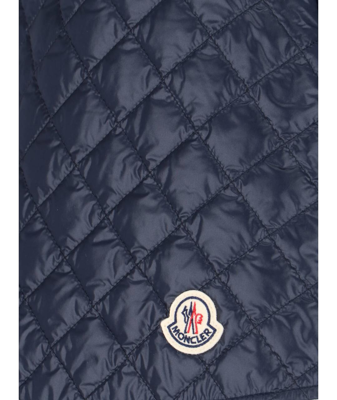 MONCLER Синяя полиамидовая юбка мини, фото 4