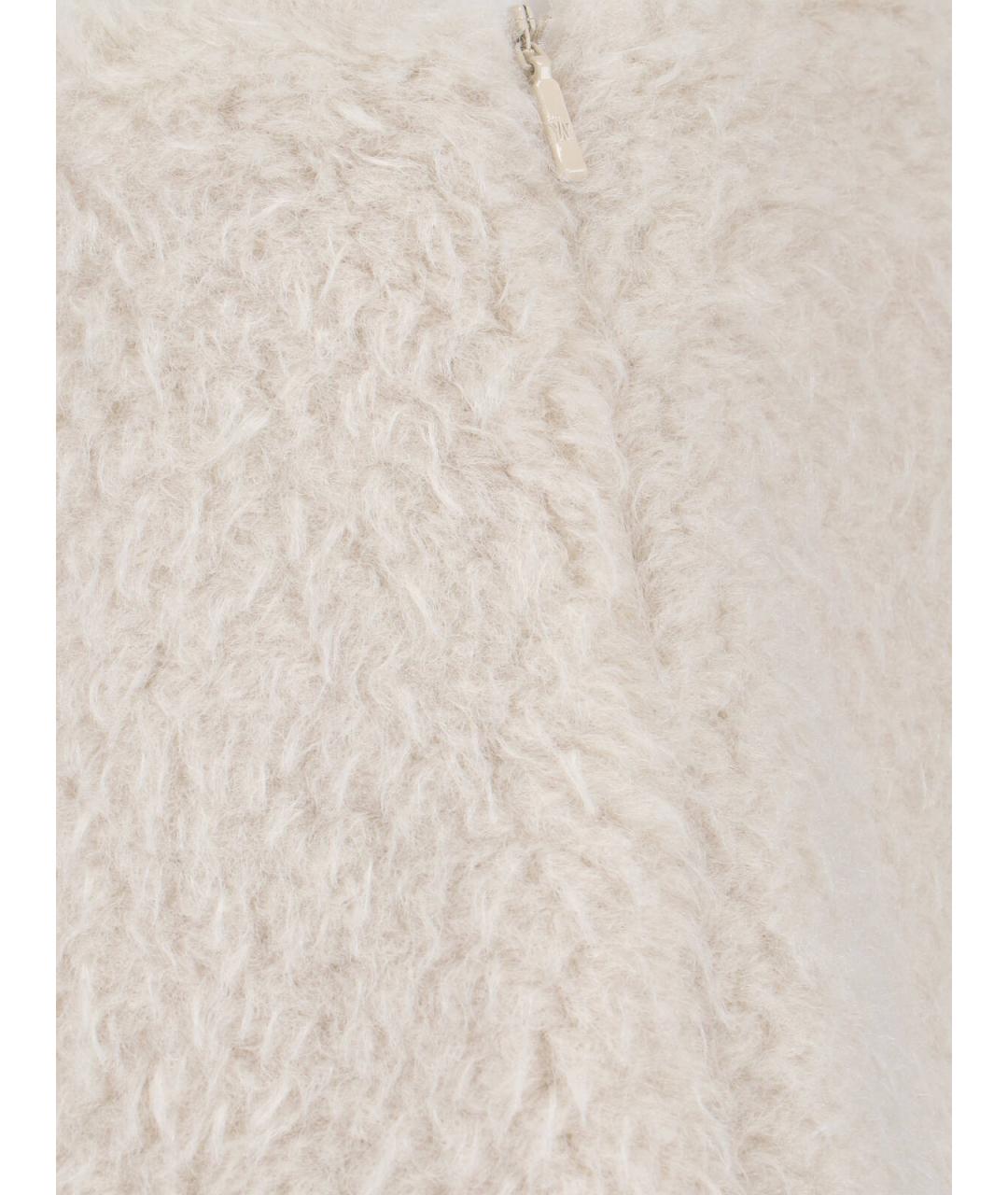 MONCLER Белая полиэстеровая юбка мини, фото 5