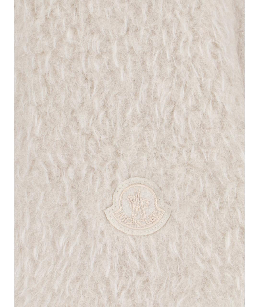 MONCLER Белая полиэстеровая юбка мини, фото 4