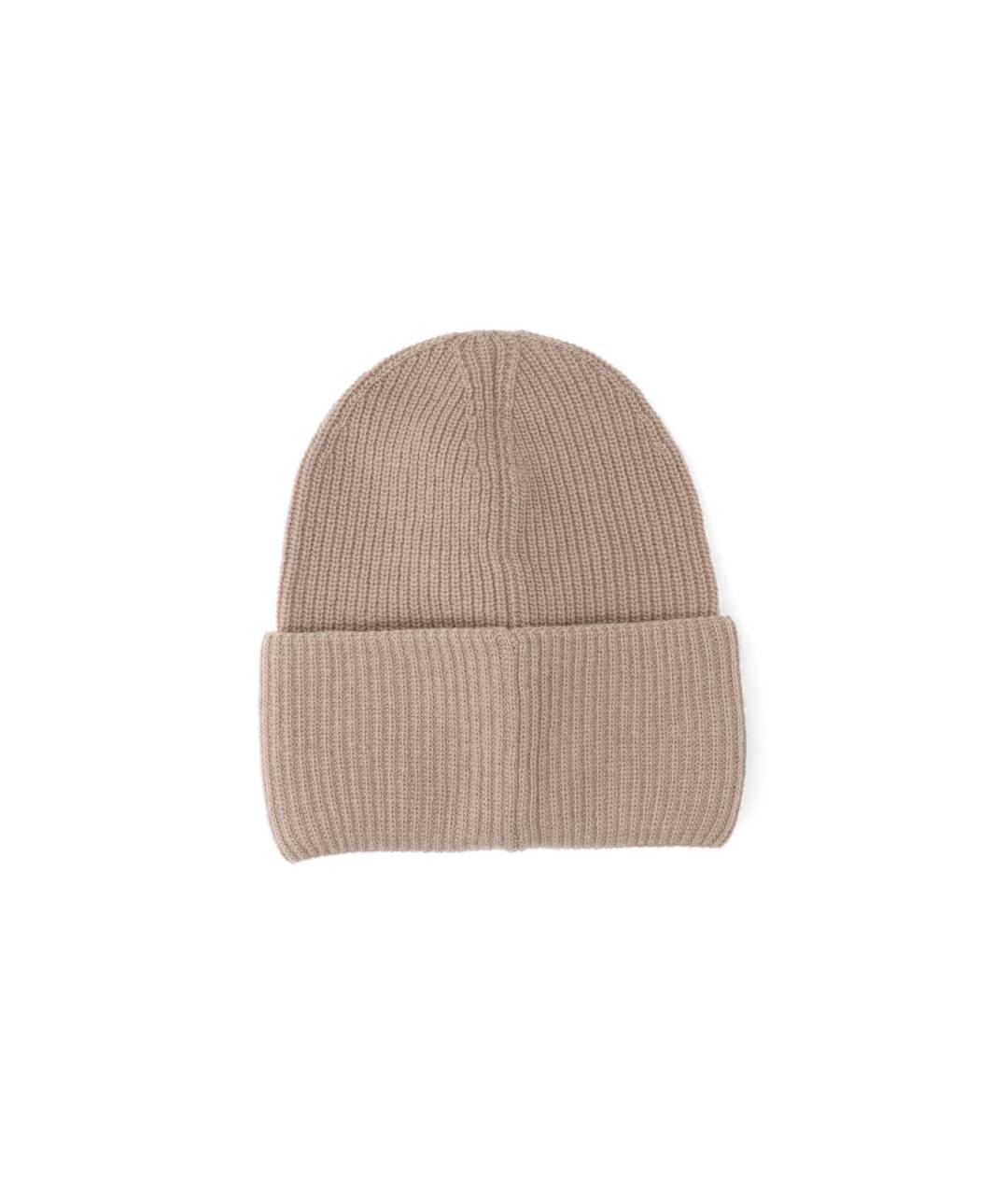 MONCLER Бежевая шерстяная шапка, фото 2