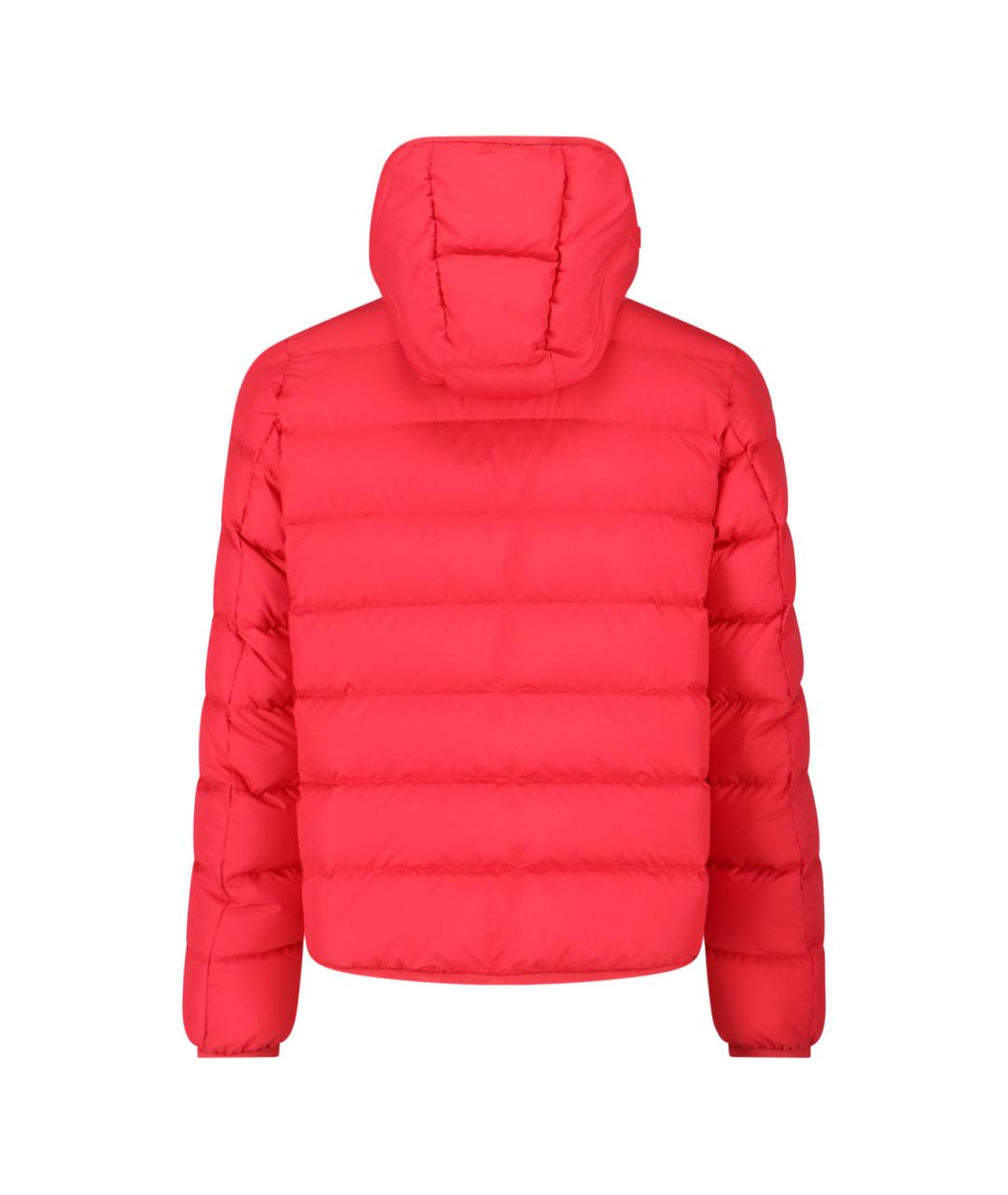 MONCLER Красный полиэстеровый пуховик, фото 2
