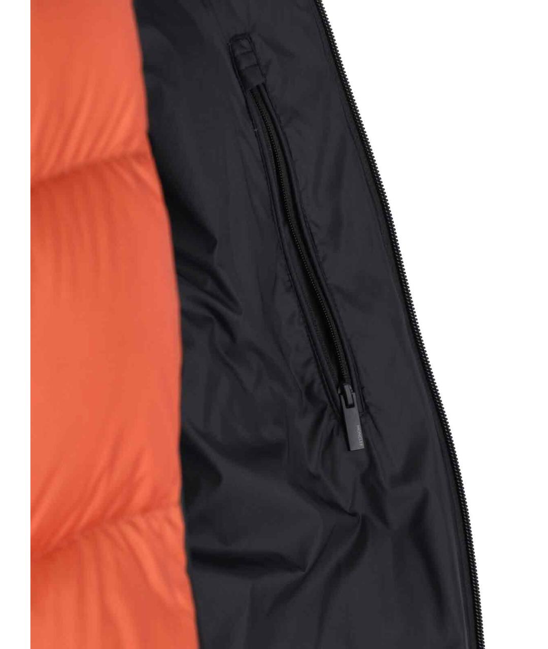 MONCLER Оранжевый полиамидовый пуховик, фото 5