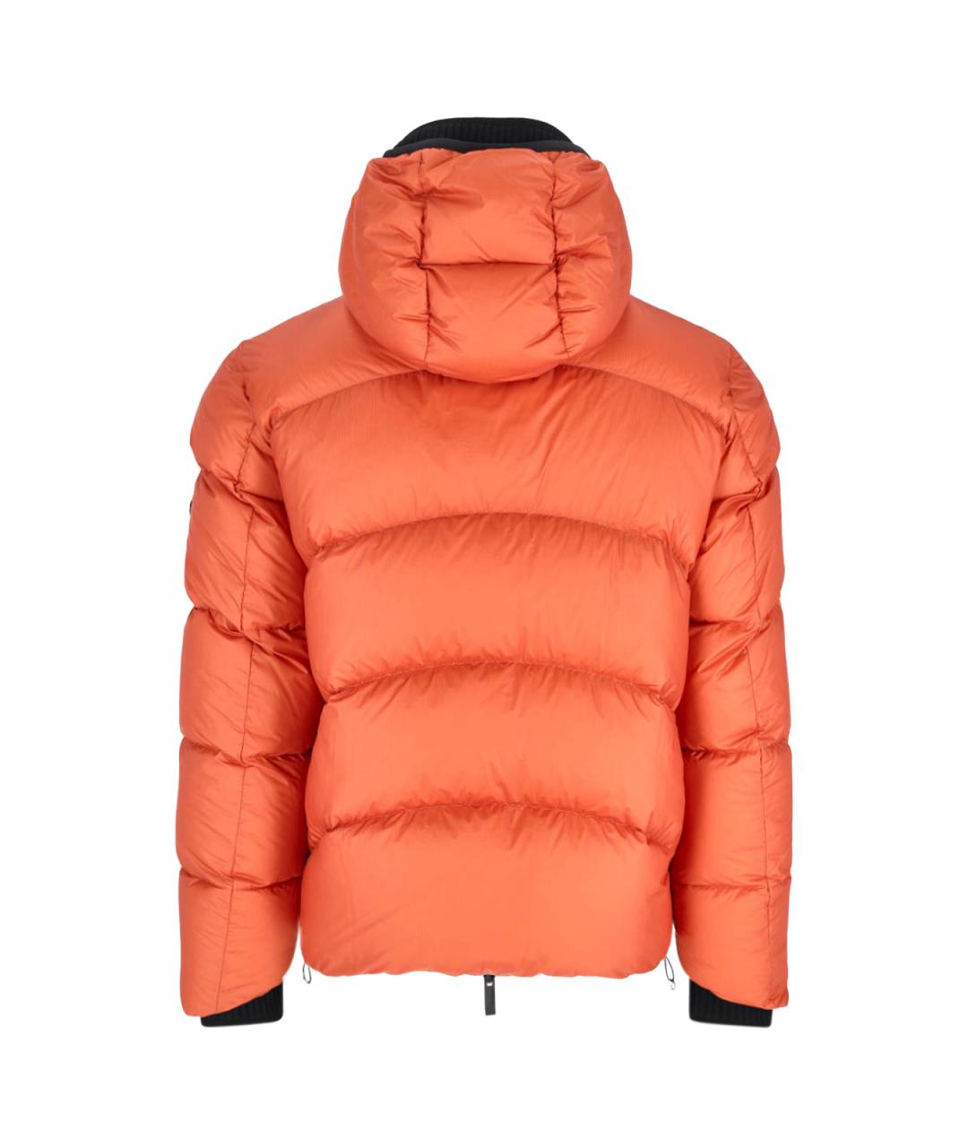 MONCLER Оранжевый полиамидовый пуховик, фото 2