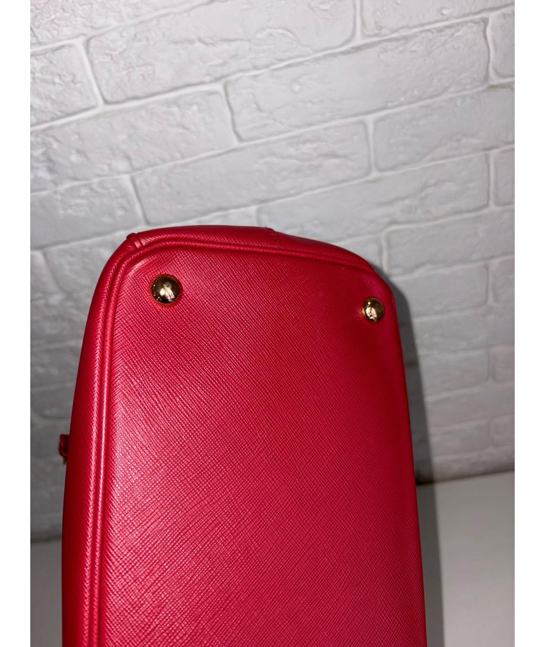 PRADA Красная кожаная сумка с короткими ручками, фото 8