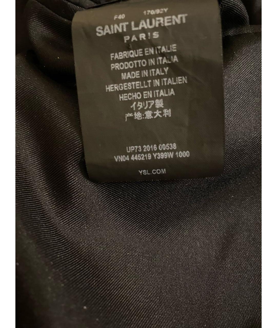 SAINT LAURENT Черный шерстяной жакет/пиджак, фото 5