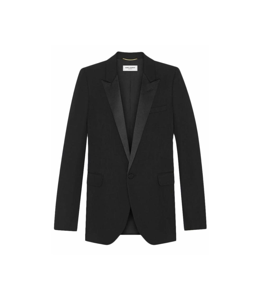 SAINT LAURENT Черный шерстяной жакет/пиджак, фото 1