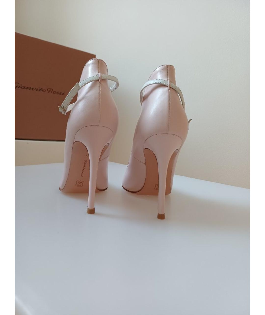 GIANVITO ROSSI Розовые кожаные туфли, фото 6