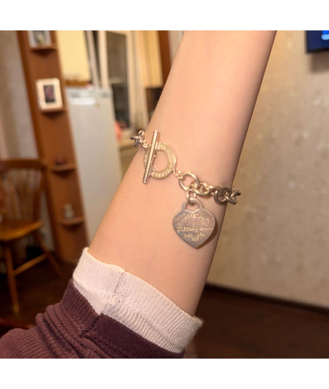 TIFFANY&CO Серебрянный серебряный браслет, фото 4