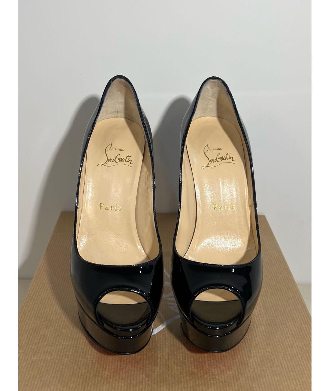 CHRISTIAN LOUBOUTIN Черные туфли из лакированной кожи, фото 2