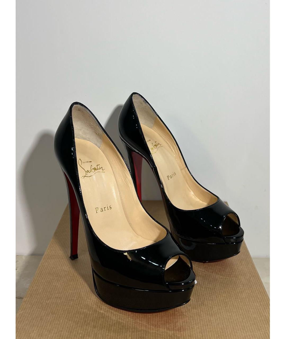 CHRISTIAN LOUBOUTIN Черные туфли из лакированной кожи, фото 3