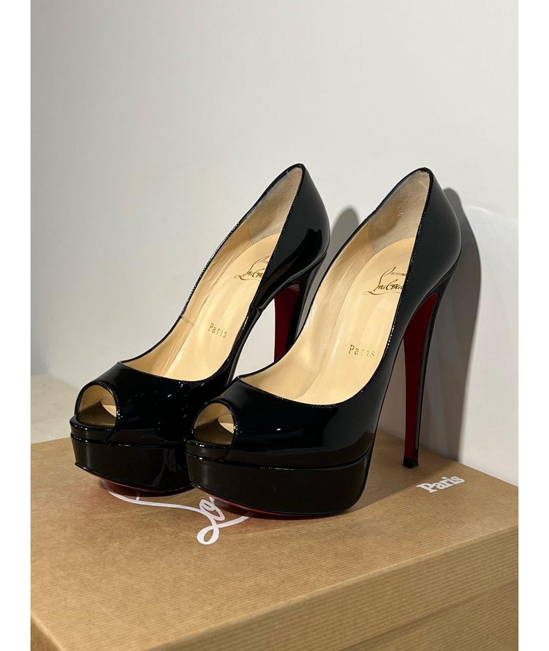 CHRISTIAN LOUBOUTIN Черные туфли из лакированной кожи, фото 5