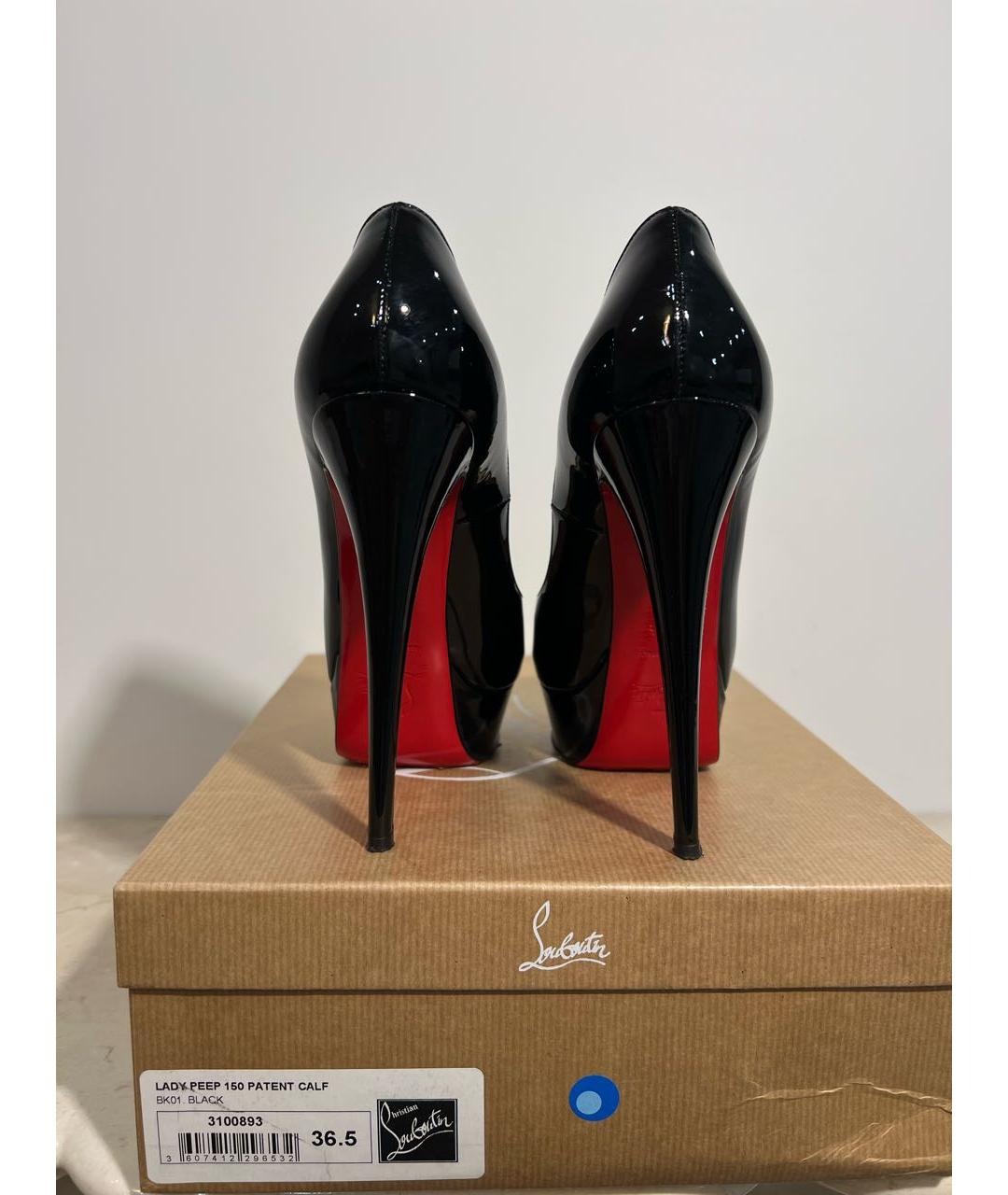 CHRISTIAN LOUBOUTIN Черные туфли из лакированной кожи, фото 4