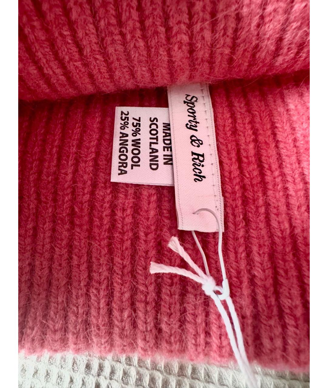 SPORTY AND RICH Коралловая шерстяная шапка, фото 3