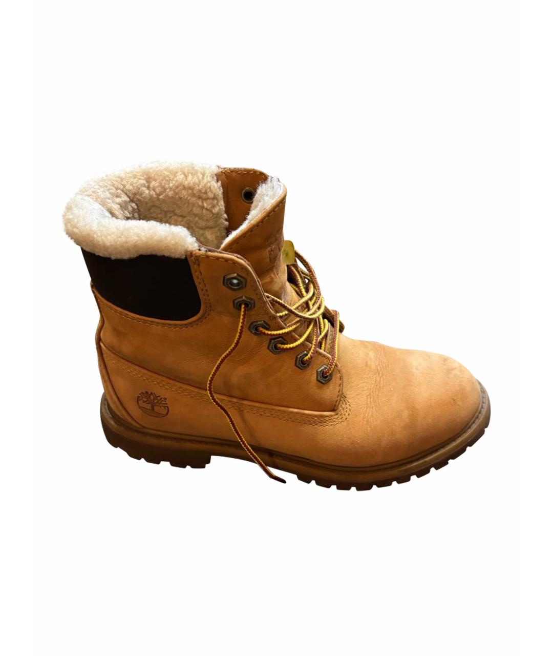 TIMBERLAND Оранжевое нубуковые ботинки, фото 1