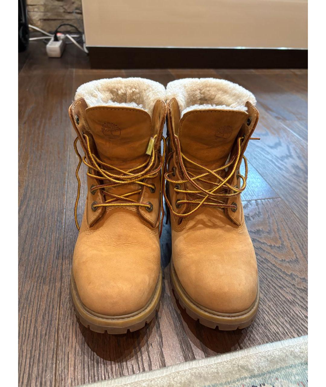 TIMBERLAND Оранжевое нубуковые ботинки, фото 2